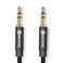 Aux Cable Extension Cord 3.5mm Male to Male Stereo Audio Adapter Headphone 3-Pole Jack Gold Plated for Phone, Tablet, Car/ Home Stereo and More 3ft (Black)