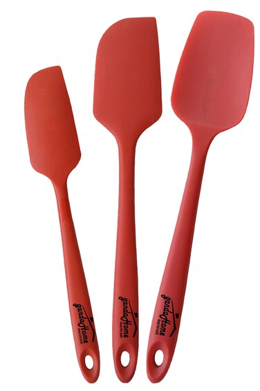 MEKBOK Silicone Spatula Set - 3-Piece Rubber Spatulas Silicone Heat Resistant 600&Acirc;&deg;F for Everyday Task - Seamless Design Kitchen Spatulas for Nonstick Cookware - Silicone Kitchen Utensils Sets
