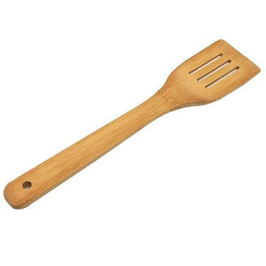 Wooden Spatula - 11.8&acirc;&euro; Bamboo Utensil Kitchen Cooking Tools Spoon, Stir Fry and Mixing, Essential Tools, Natural and High Heat Resistance for Non Stick Cookware