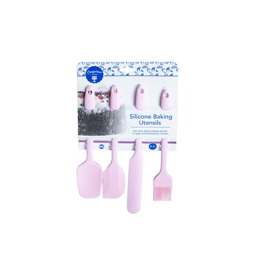 Confection Stand Silicone Spatula Set, Heat Resistant, BPA-Free, Dishwasher Safe, 4 Piece Set