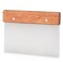 New Star Foodservice 36237 Wood Handle Dough Scraper, 6 by 3-Inch, Silver