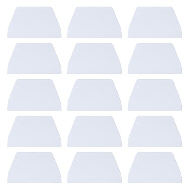 SUPVOX Plastic Dough Scraper 20 Pcs Cake Plastic Cream Cut Scraper Pastry Tool Multi Purpose Flexible Kitchen dough scraper (White)