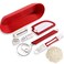 Breadsmart Artisan Bread Making Kit - 5 PC Baking Supplies Set - Lame, Scraper, Whisk, Proofing Basket &amp; Cotton Liner - Red