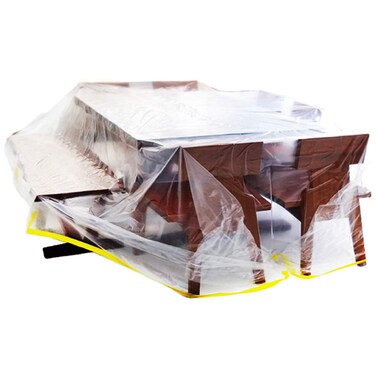 Ruibo Large Sofa Couch Cover for Furniture Protector Cover/Waterproof Plastic Drop Cloth/Clear Plastic Tarp for Painting,Moving and Long Term Storage, / 12 sq.ft,146&acirc;&euro;lx106&acirc;&euro;w