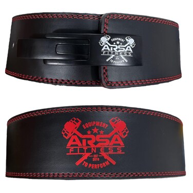 Arsa Fitness Weight Lifting Lever Belt   Lever Adjustable - Red Skull (Medium)