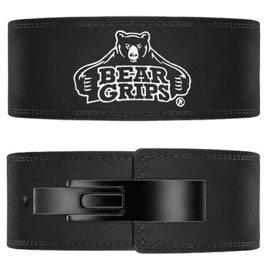 Bear Grips 10mm Suede Leather Lever Weight Lifting Belt, Perfect for Gym (Small)
