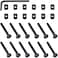 Mardatt M6 x 55mm 24PCS (12 Sets) Black Zinc Plated Hex Socket Cap Bolts Crib Bolts and Barrel Nuts Cross Dowel Replacement for Crib Cots Beds Chair Table Desk Furniture