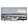 TONE Socket Wrench Set 760M 1/2" Inch Drive Silver 17-Piece