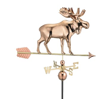 Good Directions Moose Weathervane with Arrow, Pure Copper
