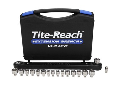 TITE-REACH 1/4 inch Professional Extension Wrench and Low Profile Socket Kit