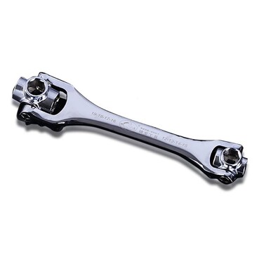 NUZAMAS 8-In-1 Flexible Dog Bone Multi Functional Hexagon Socket Wrench with Magnet 12-19mm 360 Degree Rotating Head