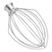 K5AWW Replacement Wire Whip for 5 Quart Lift Bowl 6-Wire Whip Attachment