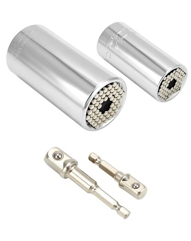 QWORK Socket Wrench, Universal Socket, Sockets Tools Set, 11-32mm 7-19mm Multi-function Wrench Repair Kit