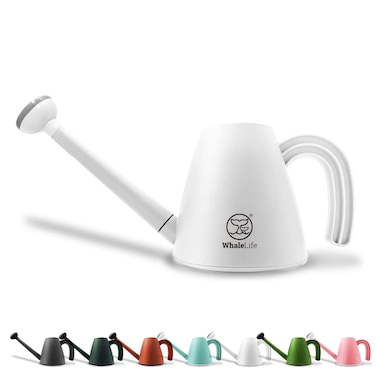 WhaleLife Indoor Watering Can for House Bonsai Plants (2.0L, White)