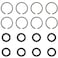 WHYHKJ 8 Sets 1/2" Impact Wrench Socket Retainer Rings with O-ring Impact Wrench Tool Parts and Accessories