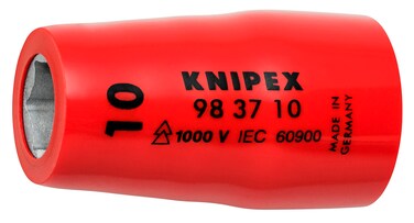 KNIPEX Tools Socket, 3/8 in. Dr, 10mm Hex (983710)