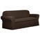 Maytex Torie Stretch 1-Piece Loveseat Furniture Cover/Slipcover, Chocolate