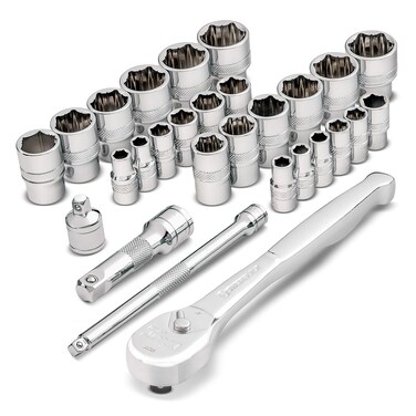 Powerbuilt 28 Piece Zeon Socket Set for Damaged Bolts