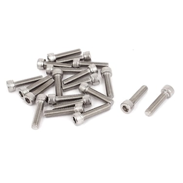 M6x25mm Stainless Steel Hex Socket Cap Screws Head Key Bolts 20 Pcs