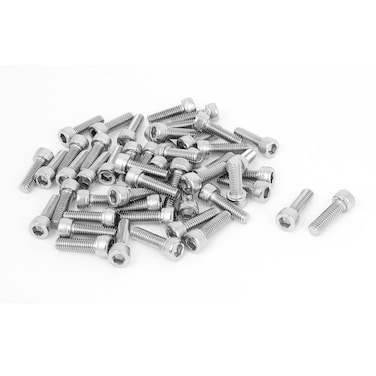 uxcell&Acirc;&reg; M6x20mm Stainless Steel Hex Socket Cap Screws Head Key Bolts 50 Pcs