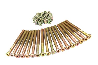 FGen 18pcs M8x90mm Hexagon Bolt Nut Nut Crib Drive Socket Cap Furniture