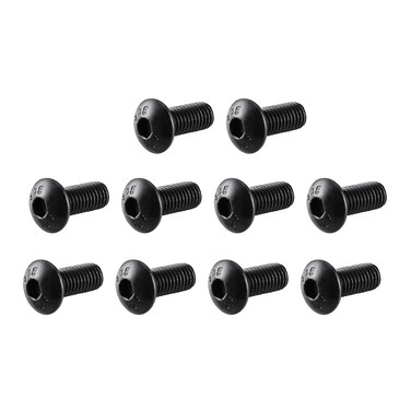 uxcell M5x12mm Button Head Hex Socket Cap Screw Bolt Black 50pcs