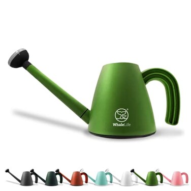 WhaleLife Indoor Watering Can for House Bonsai Plants (2.0L, Green)