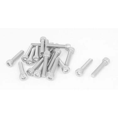 uxcell&Acirc;&reg; M5x25mm 304 Stainless Steel Hex Key Bolt Socket Head Cap Screws 20pcs