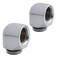 MARRTEUM G1/4" Male to Female 90 Degree Elbow Adapter Extender Fittings for Computer Water Cooling System, Silver, 2 Pack