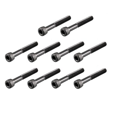 uxcell M4 x 30mm 12.9 Alloy Steel Hex Socket Head Cap Screws Bolt Black 25pcs