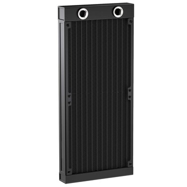 CLYXGS Water Cooling Radiator, 12 Pipe G1/4 Thread Heat Row Radiator 12 Pipe Aluminum Heat Exchanger Radiator for PC CPU Computer Water Cool System 240mm Black