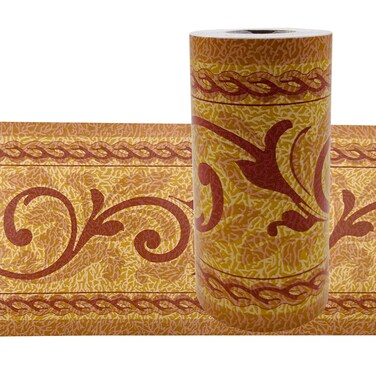 Yifasy Leaf Wallpaper Border Roll Peel &amp; Stick Kitchen Tiles Sticker PVC Water-Resistant Bath Skirting Line