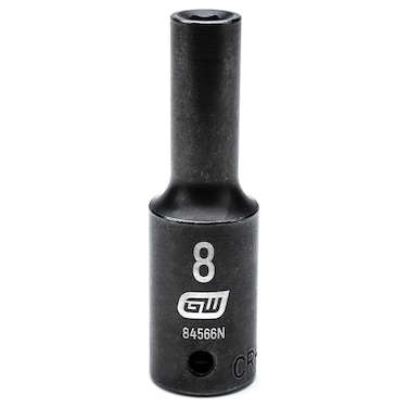 GEARWRENCH 1/2" Drive Deep Impact Metric Socket 8mm, 6 Point - 84566N