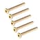 sourcing map M6 x 55mm Threaded Hex Socket Head Cap Screw Bolt Bronze Tone 5 Pcs