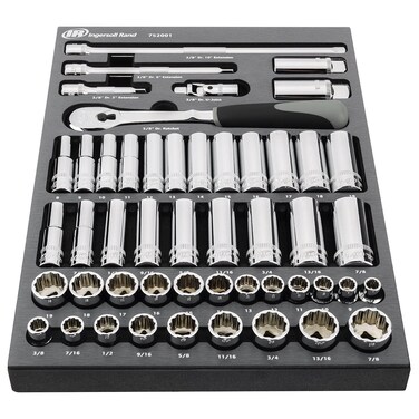 Ingersoll Rand 49 Pc. 3/8 in. Drive SAE/Metric Master Socket and Accessory Set- 752001