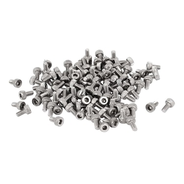 uxcell&Acirc;&reg; M2x4mm Thread Hex Key Socket Head Knurl Cap Screws Bolts 100pcs