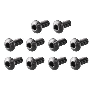uxcell M4 x 10mm Alloy Steel Hex Bolt Socket Head Cap Screws Black 100 Pcs