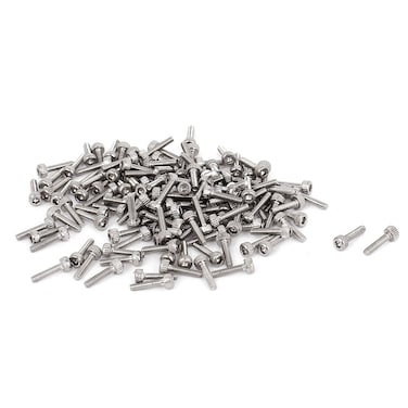uxcell M1.4x6mm 0.3mm Pitch Hex Key Socket Head Cap Screw Bolts 100pcs