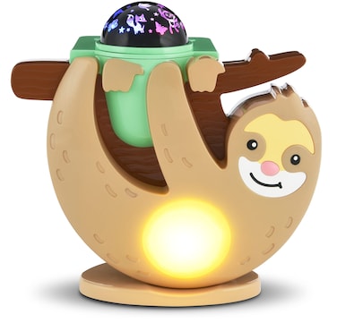 Project Nursery Sleepy Sloth Sound Soothing Crib Projector &acirc;&euro;&ldquo; 8 Soothing Sounds, Multicolor Ceiling Projection, Sleep Timer, Nightlight, Attaches to Crib, Portable - for Babies, Toddlers and Kids