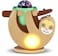 Project Nursery Sleepy Sloth Sound Soothing Crib Projector &acirc;&euro;&ldquo; 8 Soothing Sounds, Multicolor Ceiling Projection, Sleep Timer, Nightlight, Attaches to Crib, Portable - for Babies, Toddlers and Kids