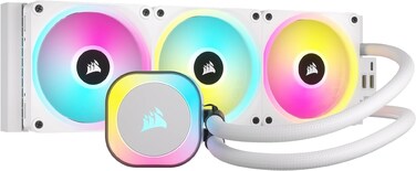 CORSAIR iCUE Link H150i RGB Liquid CPU Cooler - 360mm AIO - QX120 RGB Fans - Fits Intel&Acirc;&reg; LGA 1700, AMD&Acirc;&reg; AM5 - iCUE Link System Hub Included - White
