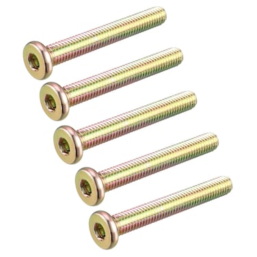 uxcell M6 x 45mm Threaded 1mm Pitch Hex Socket Head Cap Screws Bolts 5 Pcs