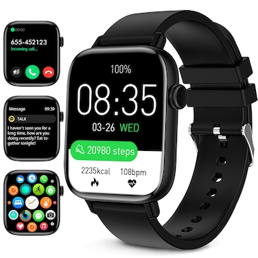 1.9'' Smart Watch Answer Make Call Smartwatch Fitness Tracker for Android Phones, 25 Sport Modes Smart Watch for Iphone Compatible with Heart Rate Monitor SpO2 Sleep Step Counter for Men Women Teens