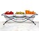 Elegant 4-piece Tier Relish Tray with White Ceramic Bowl Dish &amp; Stand, Server Set with Metal Rack, Buffet Server for Appetizers, Candy, Nuts and Dips &amp; Favorite Food.