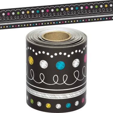 Teacher Created Resources Straight Rolled Trim Border/Trimmer Set, Multicolor, 8947