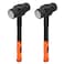 TAICHEUT 2 Pack 14 Inch 3 lbs Sledge Hammer, Drilling Hammer with Steel Head and Plastic Handle Crack Hammer for Wood, Home Construction, Landscaping Work and DIY Project