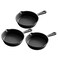 EDGING CASTING Pre-Seasoned 4.7-Inch Mini Cast Iron Skillet 3 Pack, Frying Pan, Indoor Outdoor Use