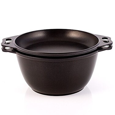 AMAHLE Kazan for Making Pilaf w/Lid-Skillet (Non-Sticking Coating) 3.2 qt (3 L)