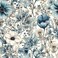 WalRiddle Grey/Blue Poppy Wildflowers Floral White Peony Flowers Vintage Leaf Peel and Stick Wallpaper Easy Peel Off Contact Paper Stick on Adhesive Wall Paper for Bathroom Waterproof Renter Friendly