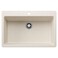BLANCO 443201 Liven SILGRANIT 33" Super Single Drop-In/Undermount Kitchen Sink - Soft White